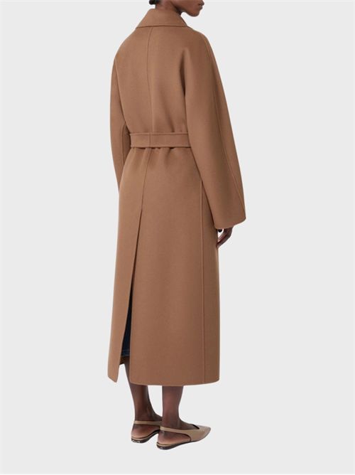 Cappotto lungo a vestaglia in pura lana con cintura S' MAX MARA | 2629016121600041